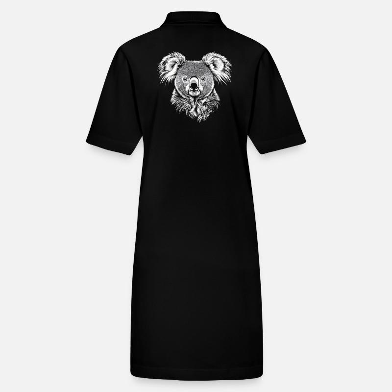 Koala Portrait Koalabär Australien Tiere Stanley/Stella Frauen Bio-Polokleid PAIGER