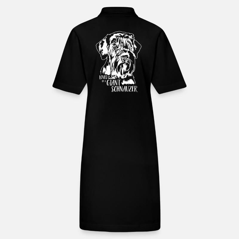 Loved by a Giant Schnauzer Hundespruch Wilsigns Stanley/Stella Frauen Bio-Polokleid PAIGER