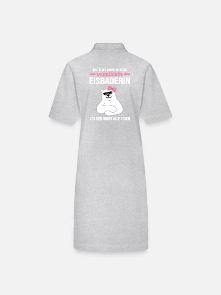 eisbaderin Winterbad Winterschwimmerin - Stanley/Stella Frauen Bio-Polokleid PAIGER - Schwarz - Hinten