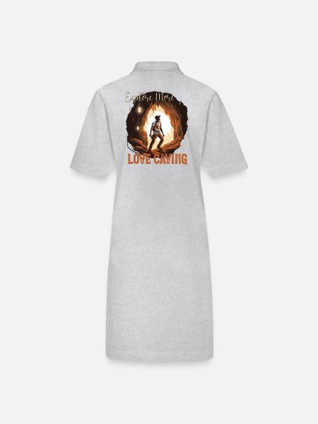 Cave speleology for thrill lovers - Stanley/Stella PAIGER Organic Women’s Polo Dress - black - Back