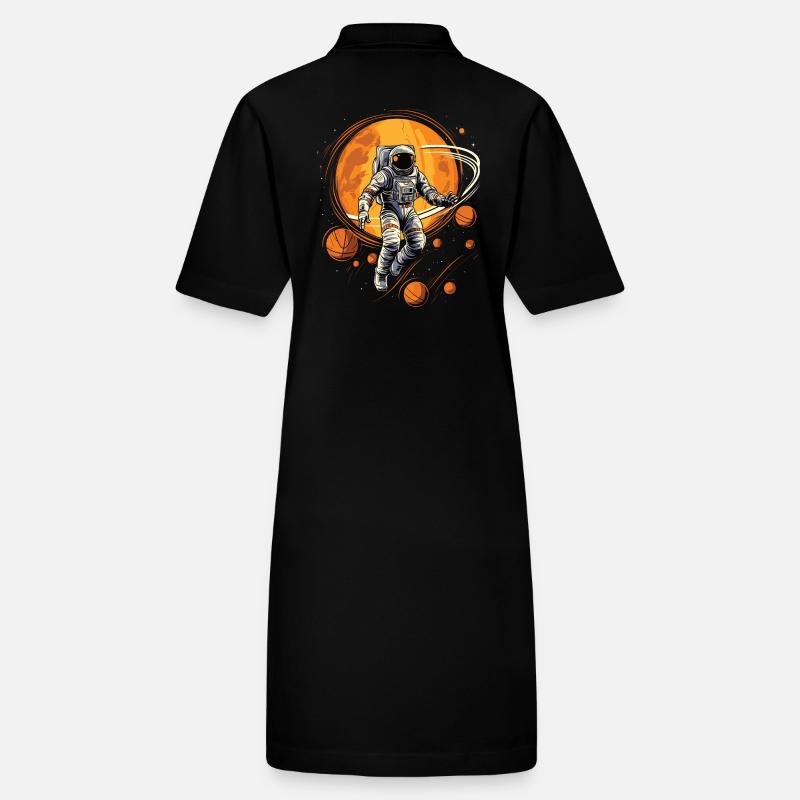 Astronaut playing basketball in space Stanley/Stella PAIGER Organic Women’s Polo Dress
