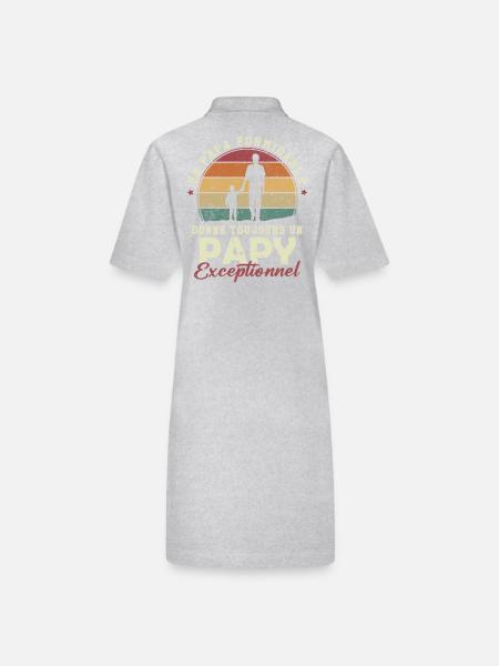 Papa formidable, papy exceptionnel - Robe polo bio PAIGER Stanley/Stella Femme - noir - Dos