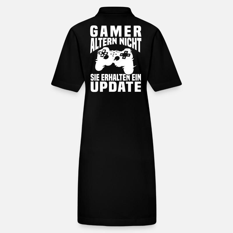 Gamer Altern Nicht Sie Erhalten Ein Update Zocker Stanley/Stella Frauen Bio-Polokleid PAIGER