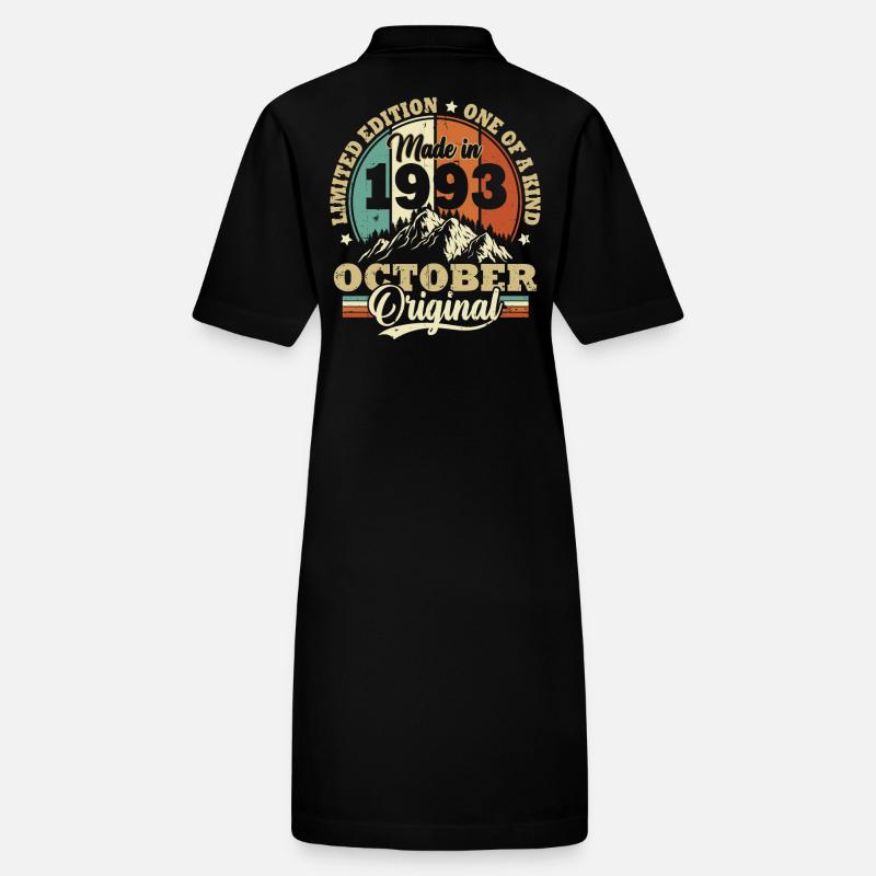 Cadeau Anniversaire Rétro Vintage 1993 Octobre Robe polo bio PAIGER Stanley/Stella Femme