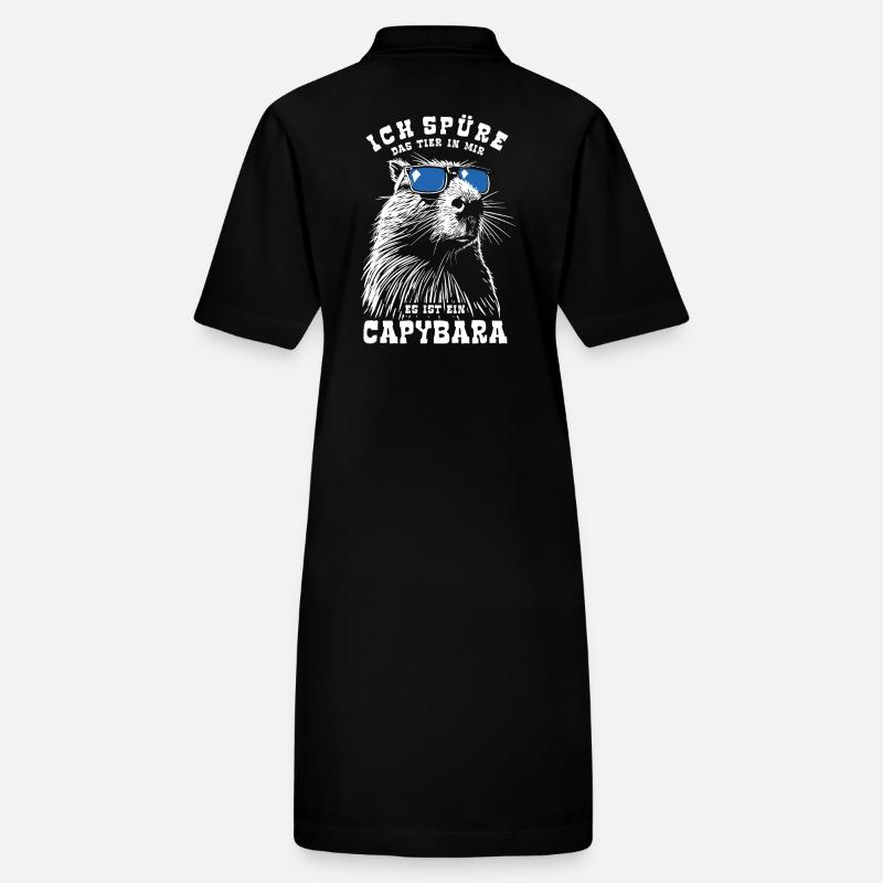 Ich spüre das Tier in mir, es ist ein Capybara Stanley/Stella Frauen Bio-Polokleid PAIGER