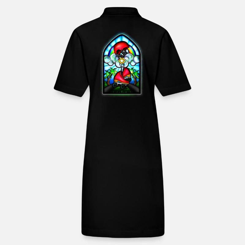 Holy Skates - Church Window with Roller Skates Stanley/Stella PAIGER Organic Women’s Polo Dress
