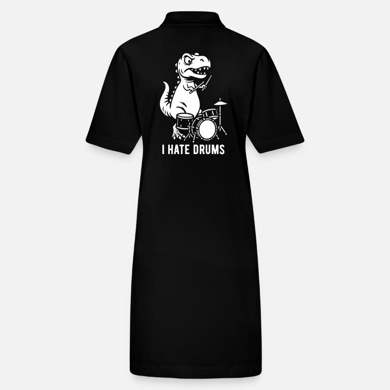 T-Rex - I hate drums - Drummer Gift Stanley/Stella PAIGER Organic Women’s Polo Dress