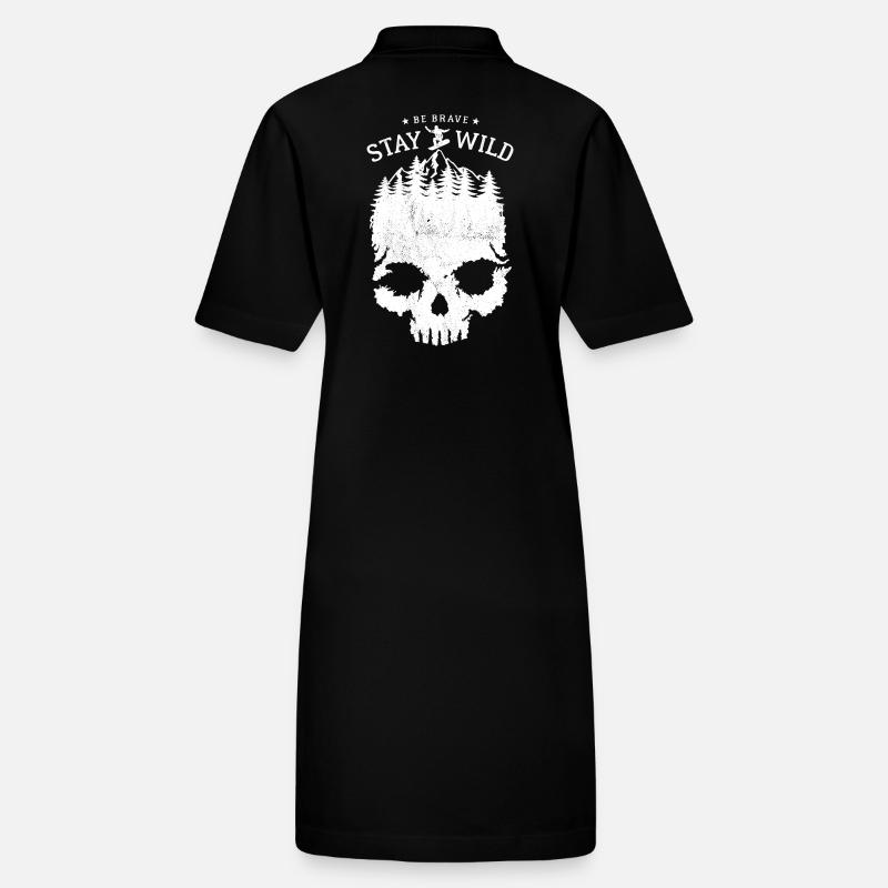 Snowboard - Skull - Be Brave Stay Wild Stanley/Stella PAIGER Organic Women’s Polo Dress