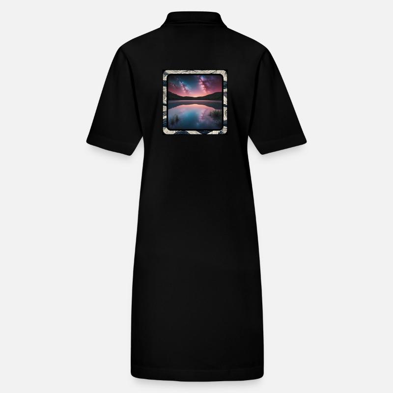 Seelandschaft mit Spiegelungen Stanley/Stella Frauen Bio-Polokleid PAIGER
