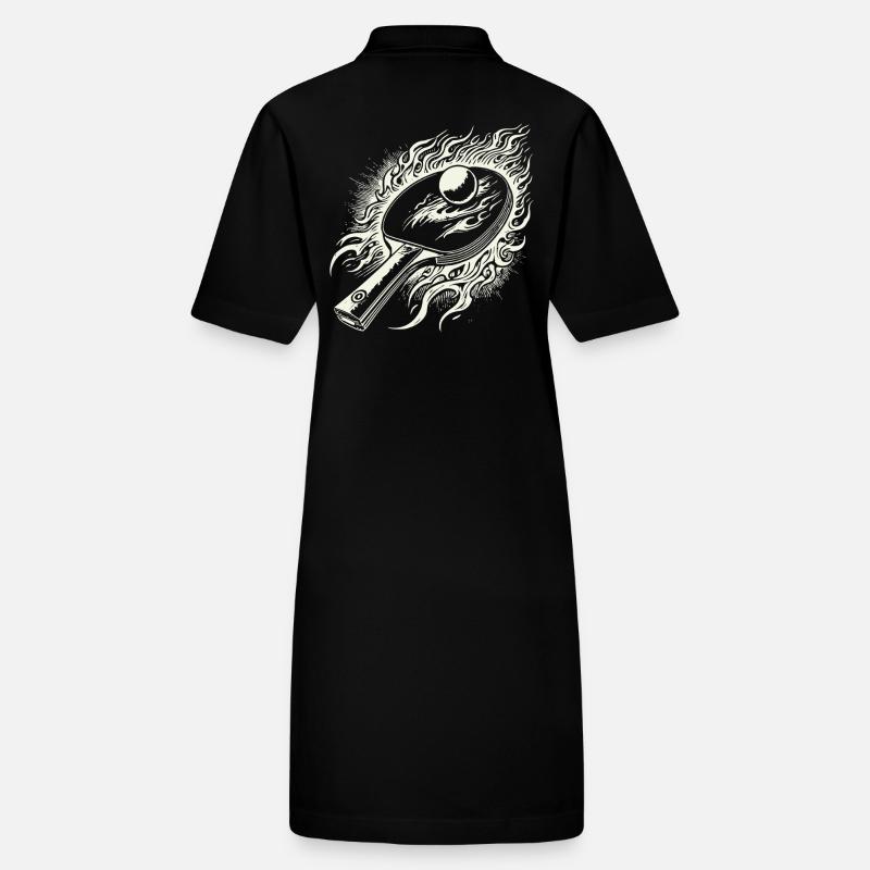 Feuriger Tischtennisschläger Leidenschaft Stanley/Stella Frauen Bio-Polokleid PAIGER