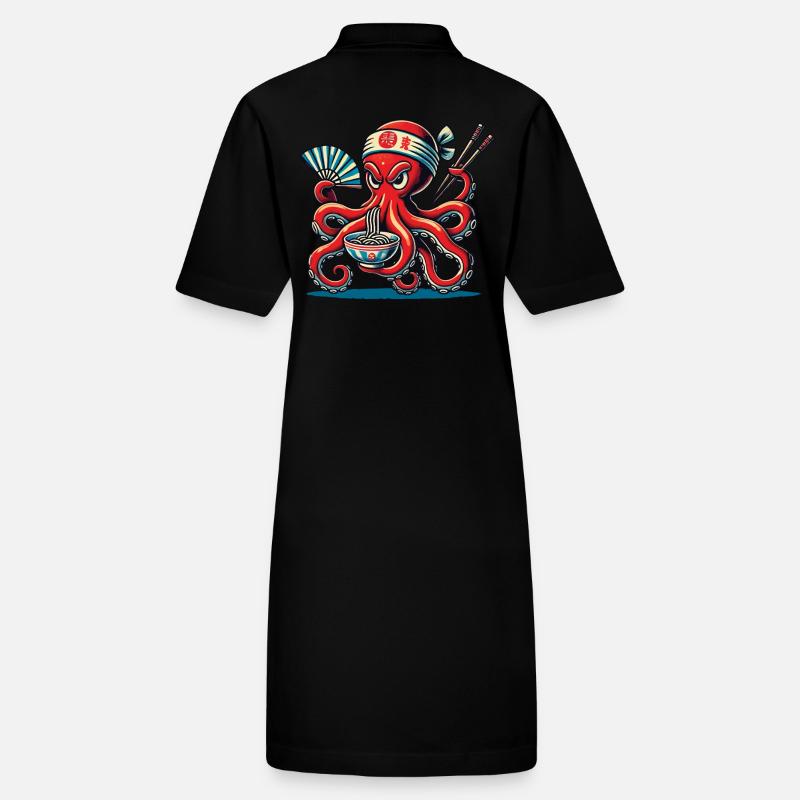 Oktopus Liebt Japan Ramen Stanley/Stella Frauen Bio-Polokleid PAIGER