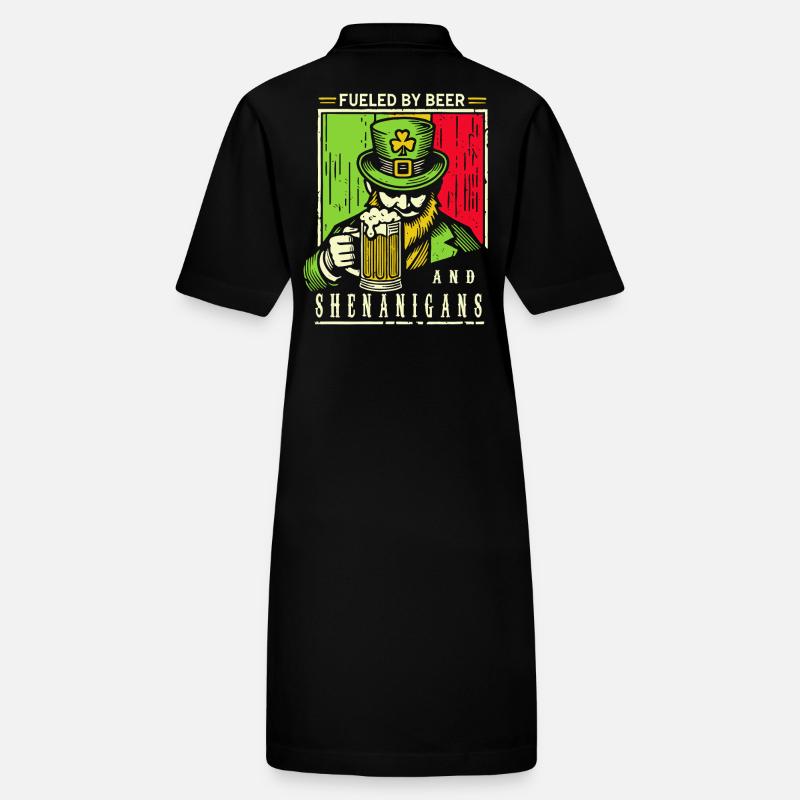 St. Patrick's Day Lustiger Hut Bier Kleeblatt Spaß Stanley/Stella Frauen Bio-Polokleid PAIGER