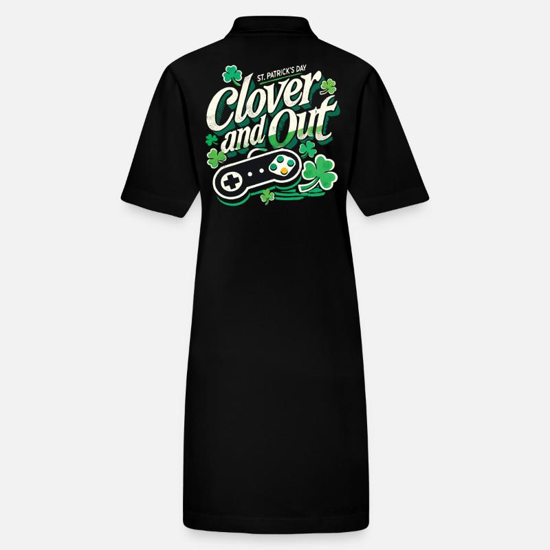 Saint-Patrick Retro Gaming trèfle et out Robe polo bio PAIGER Stanley/Stella Femme