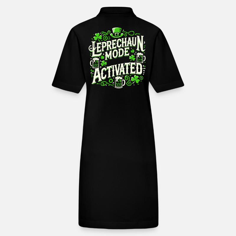 Leprechaun Mode Activates St. Patrick's Day Celebration Stanley/Stella PAIGER Organic Women’s Polo Dress