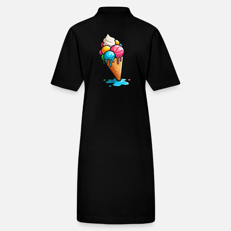 Cornets de glace Boules de crème glacée Cornet de crème glacée Crème glacée Robe polo bio PAIGER Stanley/Stella Femme