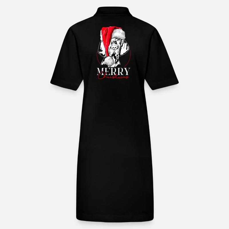 Santa Magyar Vizsla joyeux Noël chiens Wilsigns Robe polo bio PAIGER Stanley/Stella Femme