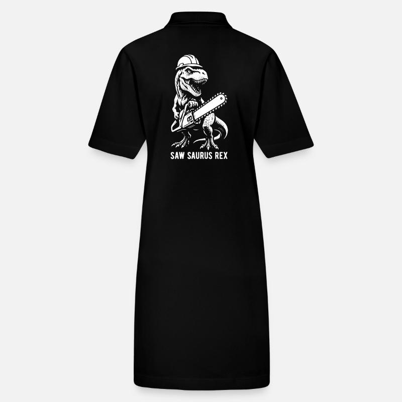 Scie Saurus Rex - T-Rex - Tronçonneuse - Cadeau Robe polo bio PAIGER Stanley/Stella Femme