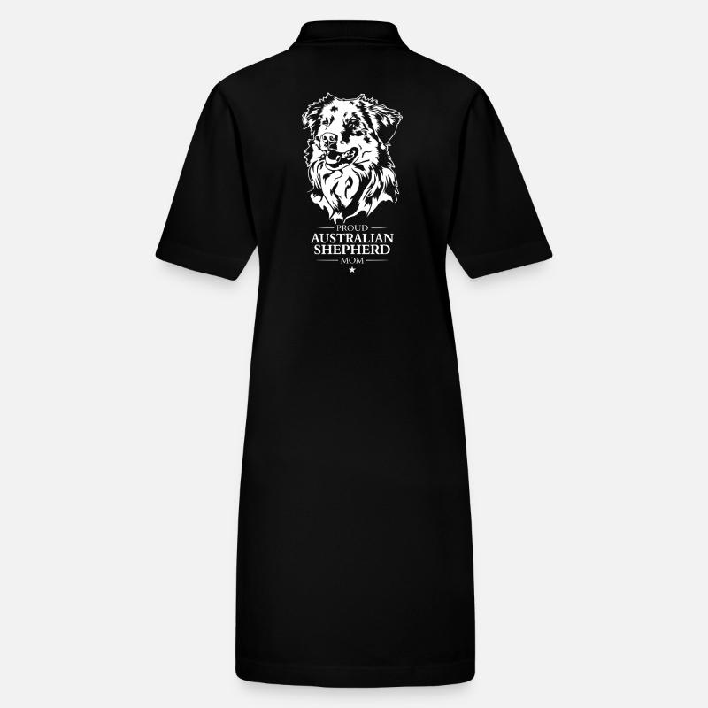 Australian Shepherd Mom Hütehunde Hunde Wilsigns Stanley/Stella Frauen Bio-Polokleid PAIGER