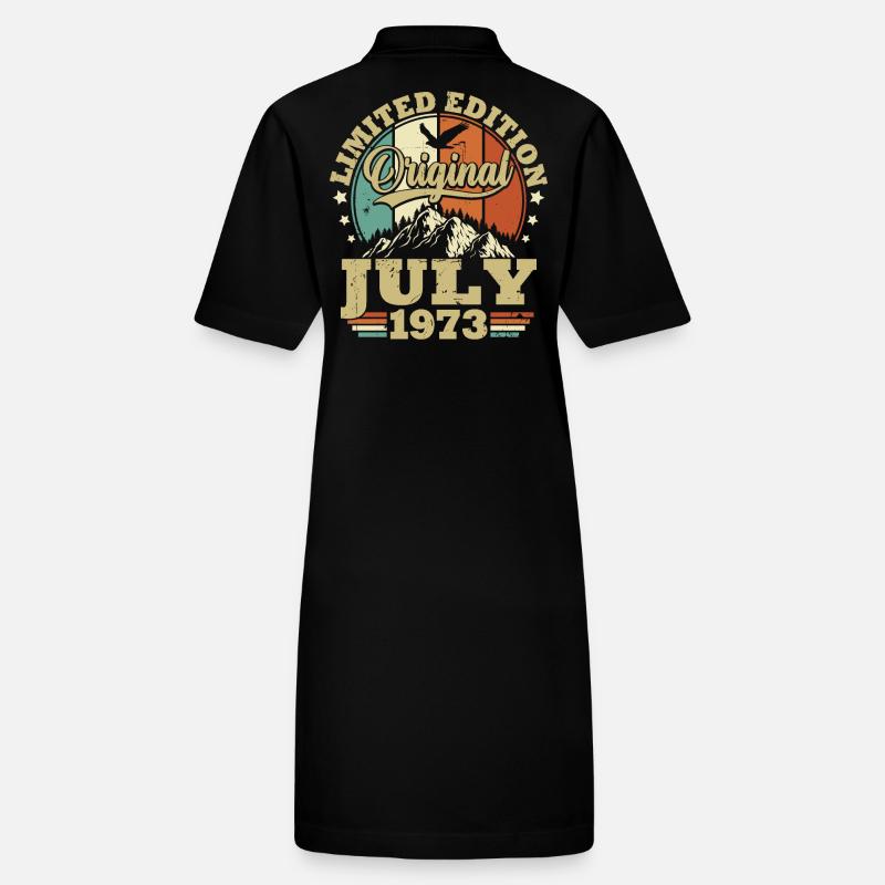 Geburtstagsgeschenk Juli 1973 Vintage Retro Stanley/Stella Frauen Bio-Polokleid PAIGER