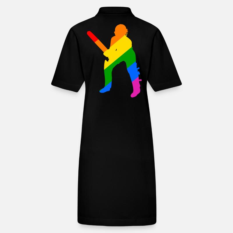 Schlagmann im Cricket Regenbogen Stanley/Stella Frauen Bio-Polokleid PAIGER