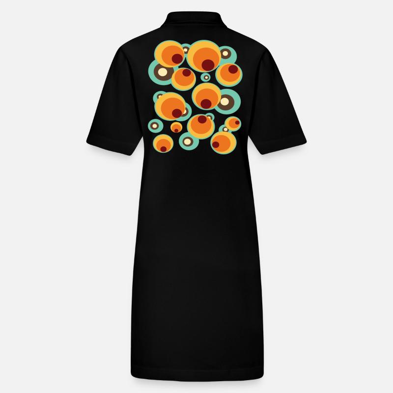 Vintage Mid Century Dot Circle Pattern Stanley/Stella PAIGER Organic Women’s Polo Dress