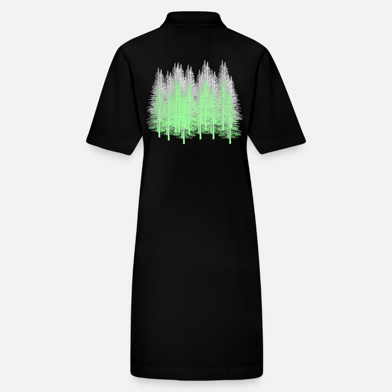 Forest Trees Coniferous Forest Firs Spruce Nature Stanley/Stella PAIGER Organic Women’s Polo Dress