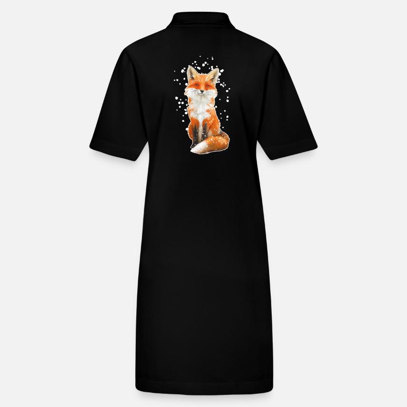 Fuchs mit Schneeflocken Stanley/Stella Frauen Bio-Polokleid PAIGER