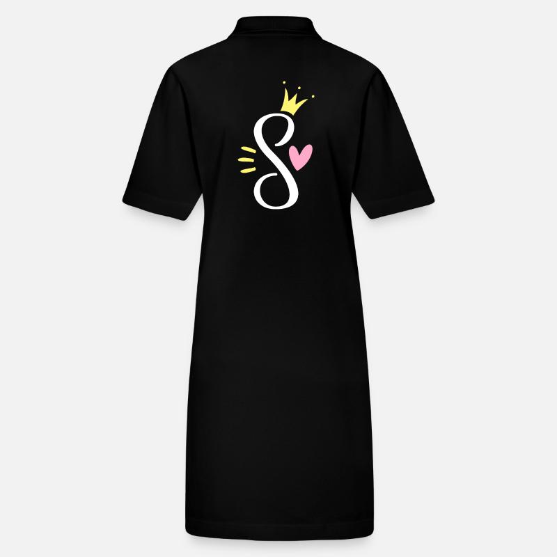 Letter S Initial Letter Crown Stanley/Stella PAIGER Organic Women’s Polo Dress