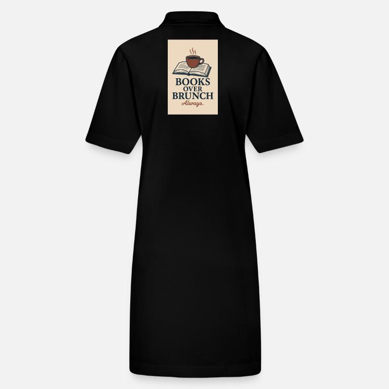 Kaffee und Bücher Motiv Stanley/Stella Frauen Bio-Polokleid PAIGER