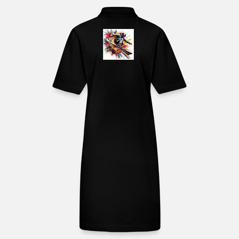 Farbenstürmer Snowboard Sprung Stanley/Stella Frauen Bio-Polokleid PAIGER