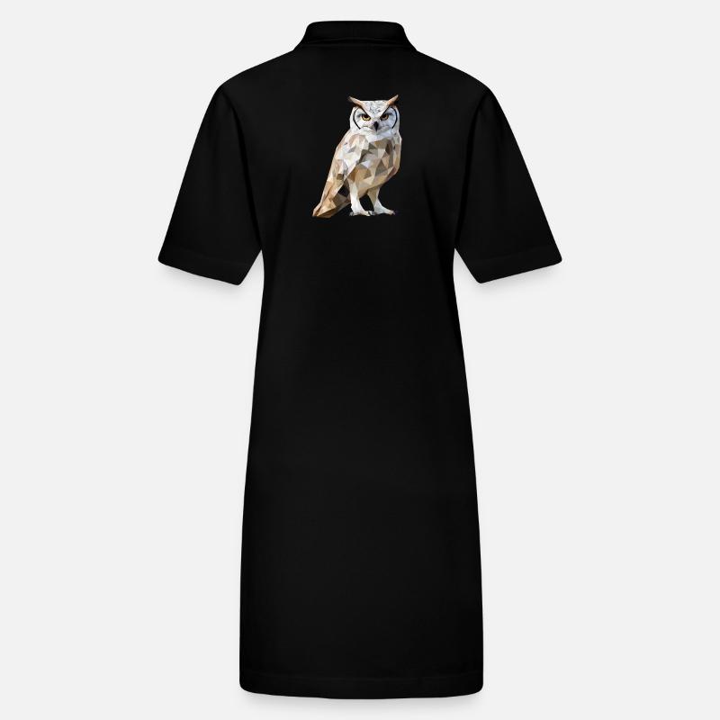 Low Poly Owl – modern design for the smart Stanley/Stella PAIGER Organic Women’s Polo Dress