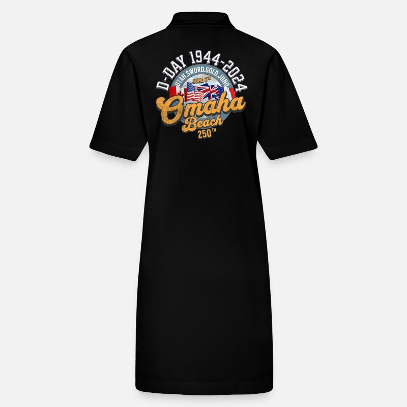 Omaha Beach 250th anniversary back Robe polo bio PAIGER Stanley/Stella Femme