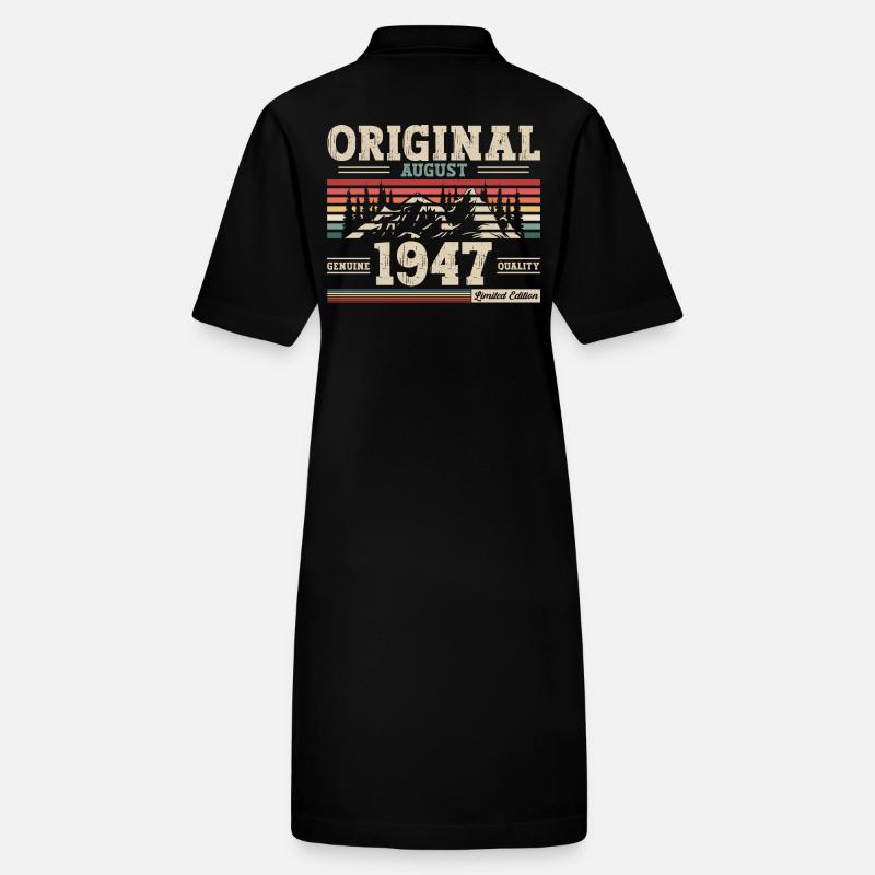 77th Birthday Original August 1947 Born 1947 Stanley/Stella PAIGER Organic Women’s Polo Dress