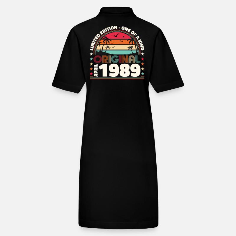 35th Birthday Original April Born 1989 Stanley/Stella PAIGER Organic Women’s Polo Dress