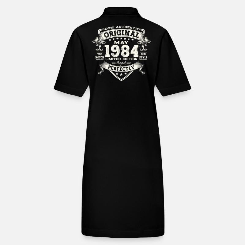 Date de naissance 1984 Mai 1984 Millésime 1984 Légende 84 Robe polo bio PAIGER Stanley/Stella Femme
