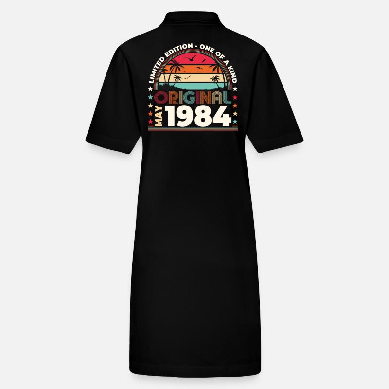 Date de naissance 1984 Mai 1984 Millésime 1984 Légende 84 Robe polo bio PAIGER Stanley/Stella Femme