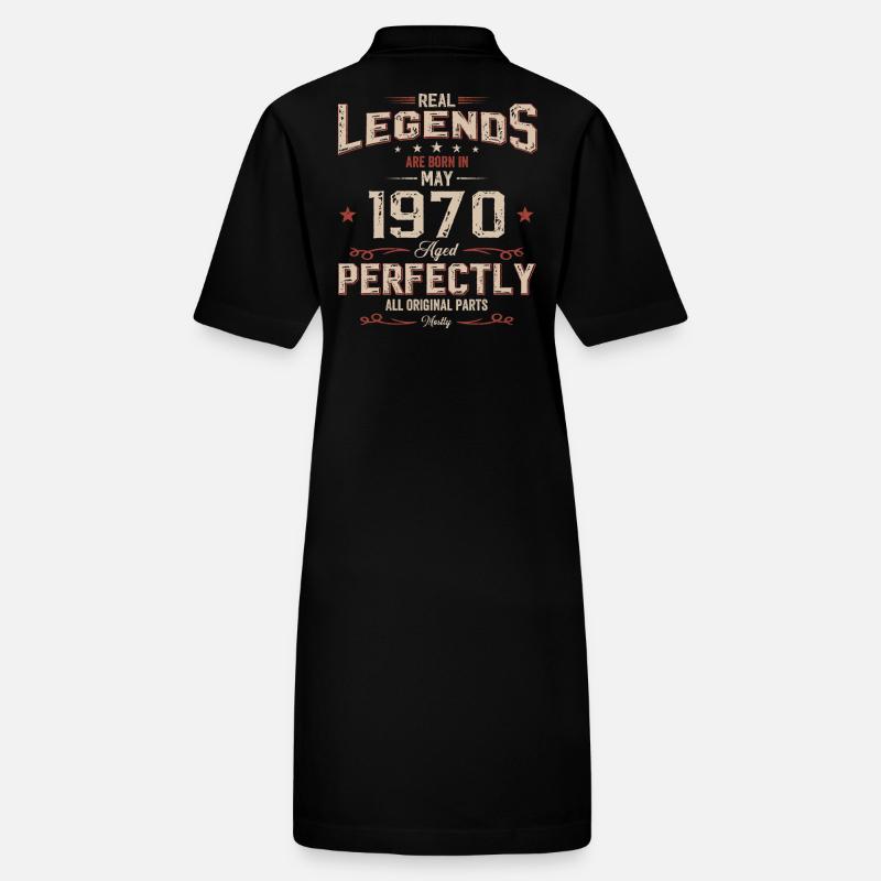 55e anniversaire Légende May Née en 1970 Robe polo bio PAIGER Stanley/Stella Femme