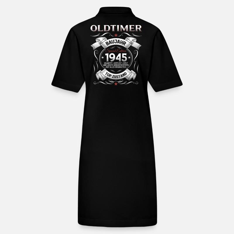80. Geburtstag Geschenk Oldtimer Jahrgang 1945 Stanley/Stella Frauen Bio-Polokleid PAIGER