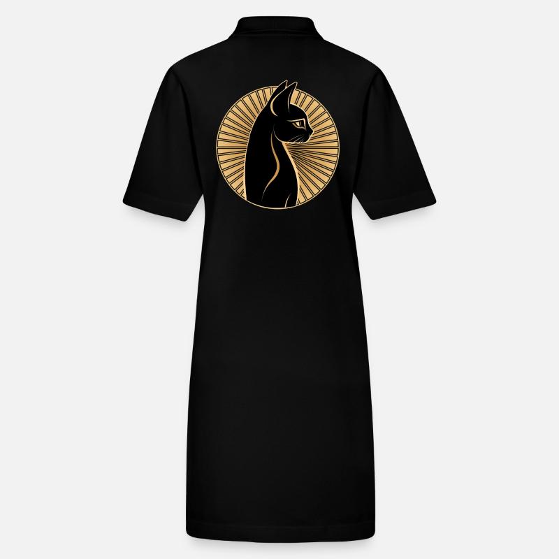 Ägyptische Katze Stanley/Stella Frauen Bio-Polokleid PAIGER