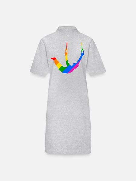 Ring gymnastics in a riot of colors - Stanley/Stella PAIGER Organic Women’s Polo Dress - black - Back