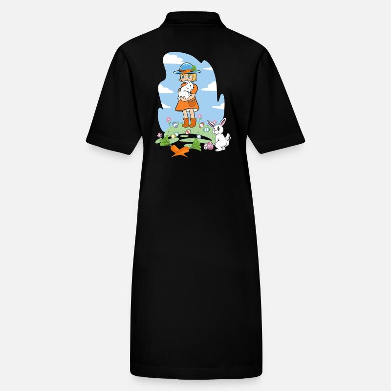 Joyeux lapin de Pâques Fille Lapin de Pâques Robe polo bio PAIGER Stanley/Stella Femme