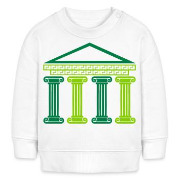 Édifice antique grec - Sweat bébé bio Stanley/Stella - blanc - Devant