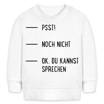 Kaffee - Baby Organic Sweatshirt Baby Changer von Stanley/Stella - Weiß - Vorne
