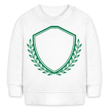 wappen crest emblem - Baby Organic Sweatshirt Baby Changer von Stanley/Stella - Weiß - Vorne