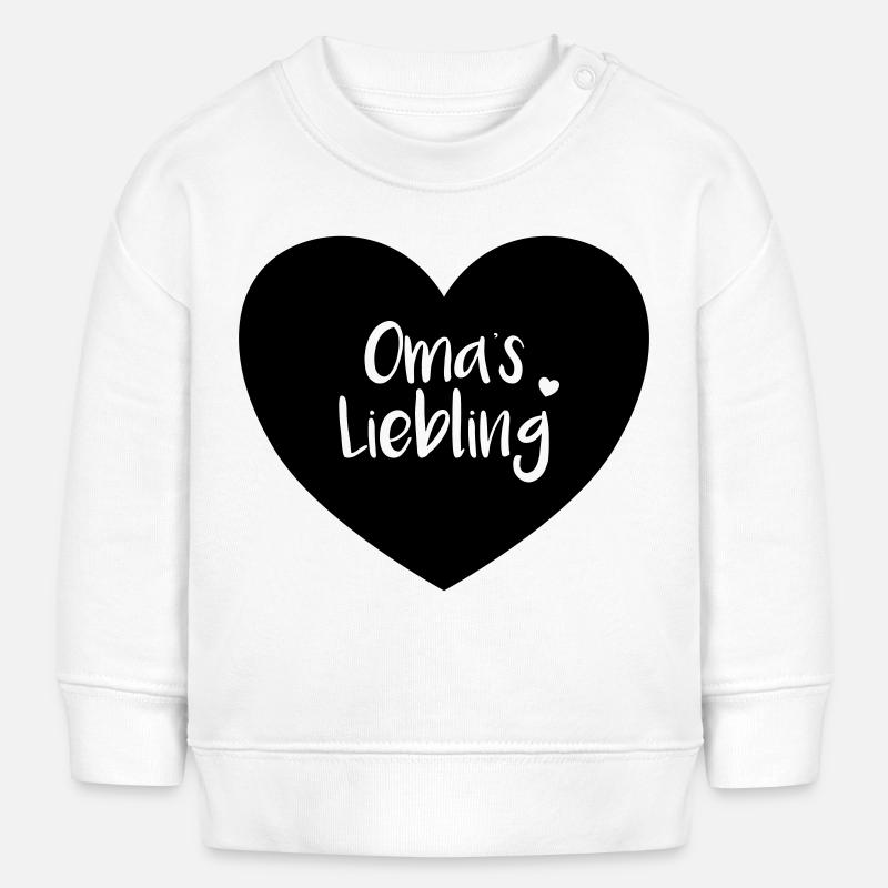 Design mignon chéri de grand-mère avec cœur - Sweat bébé bio Stanley/Stella - blanc