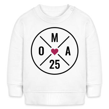 Oma 25 - Baby Ankündigung - Zukünftige Oma 2025 - Baby Organic Sweatshirt Baby Changer von Stanley/Stella - Weiß - Vorne
