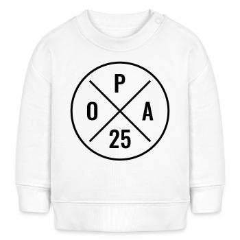 Opa 25 - Baby Ankündigung - Nachwuchs - Opa 2025 - Baby Organic Sweatshirt Baby Changer von Stanley/Stella - Weiß - Vorne