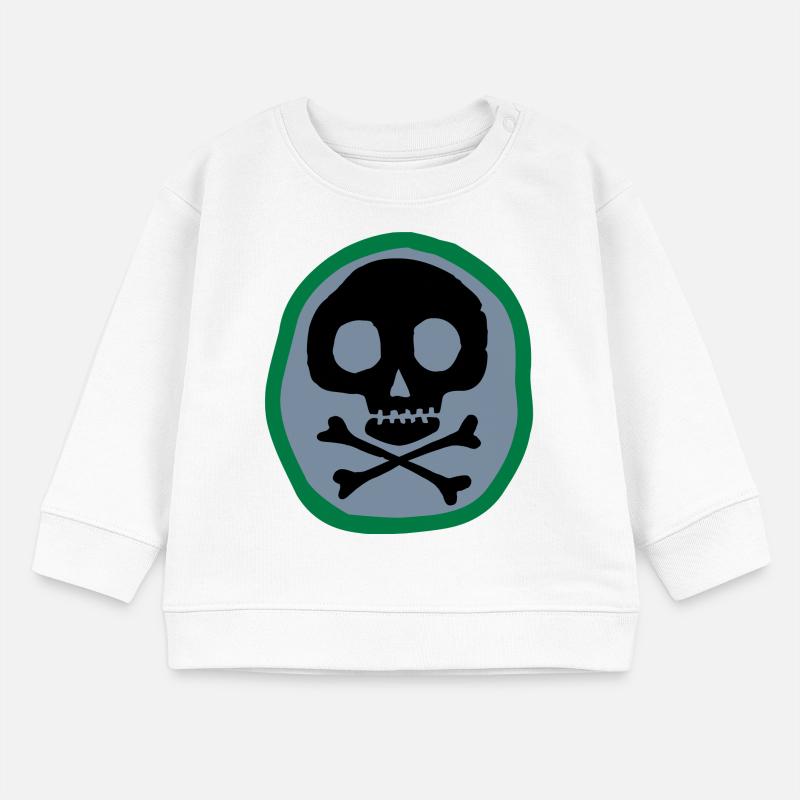 Schädel und Knochen Baby Organic Sweatshirt Baby Changer von Stanley/Stella