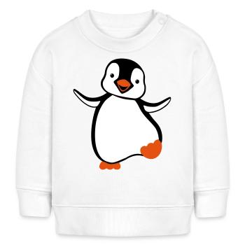 Pinguin - Baby Organic Sweatshirt Baby Changer von Stanley/Stella - Weiß - Vorne