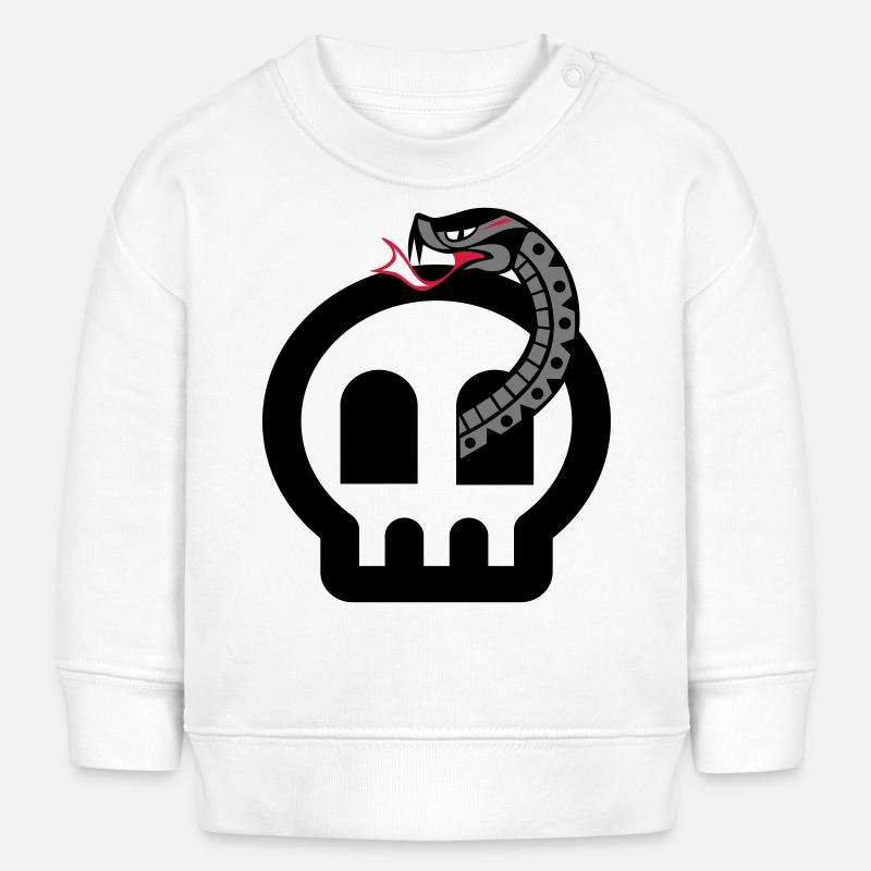 Skull & Snake Classic Tattoo - Baby Sweatshirt by Stanley/Stella - white